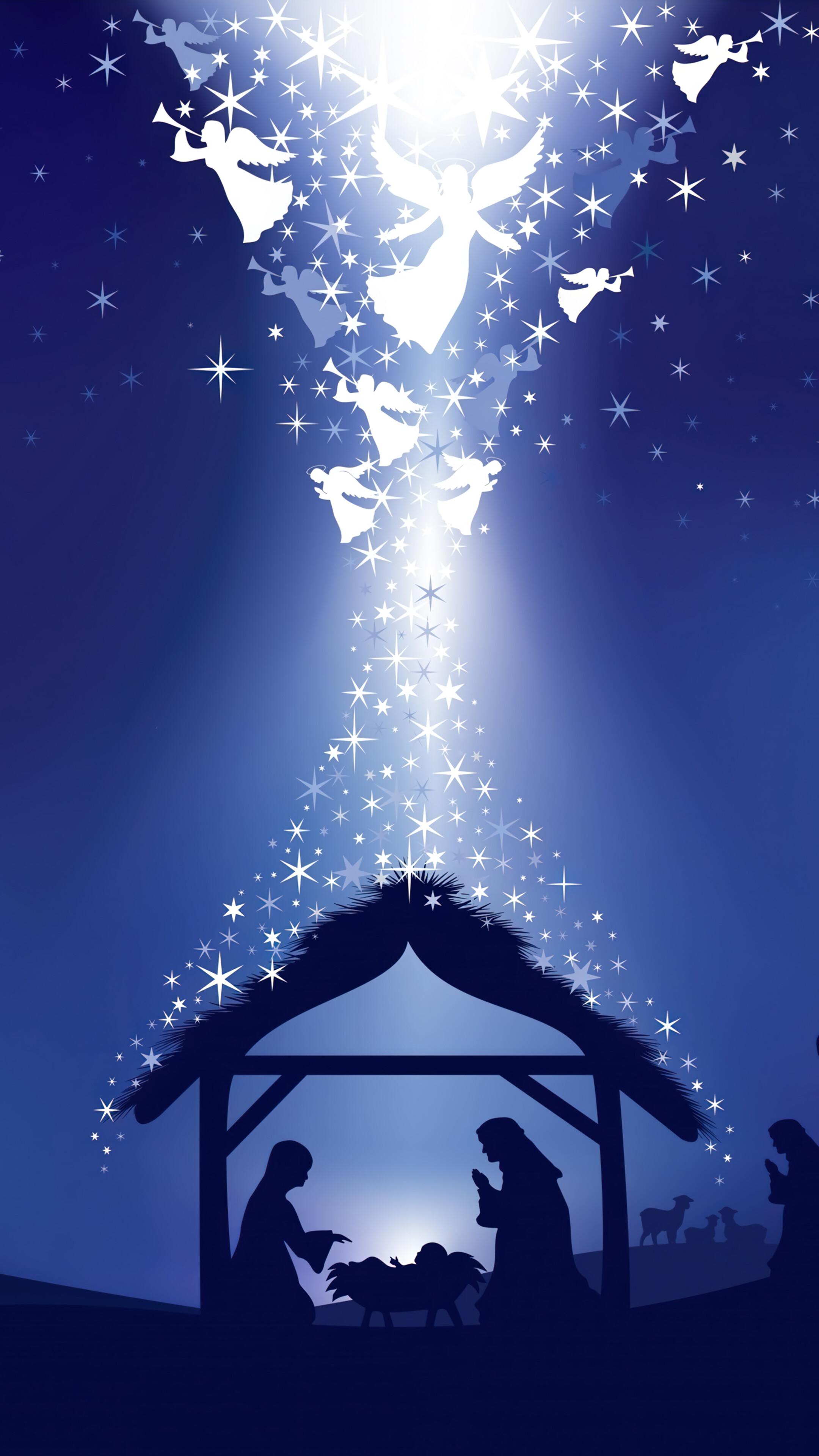 Christmas Nativity Of Jesus Minimalist 4k Wallpaper iPhone HD