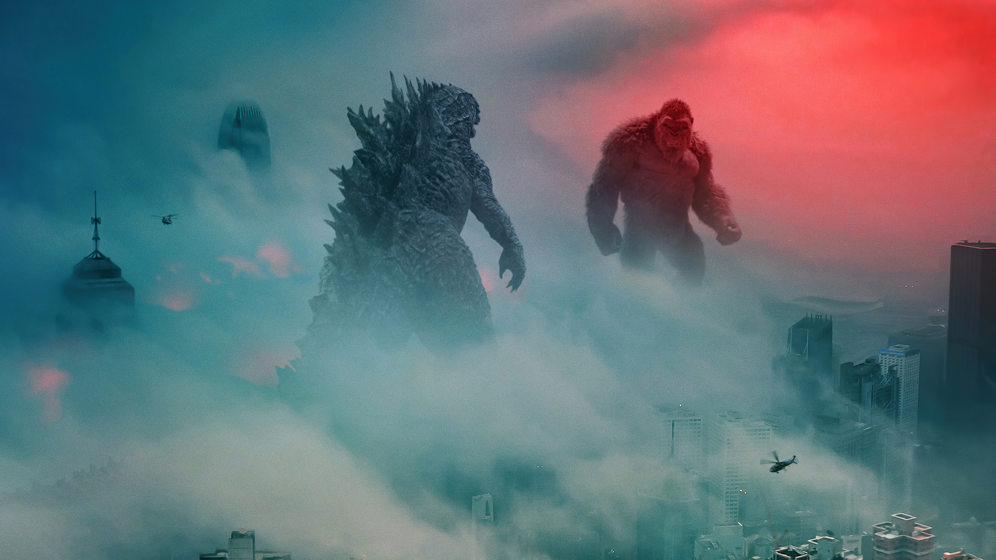 Godzilla King Kong 4k Ultra HD Wallpaper Background Image