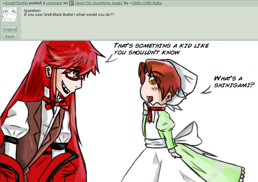 Meeting Grell The Shinigami By Little Chibi Italia