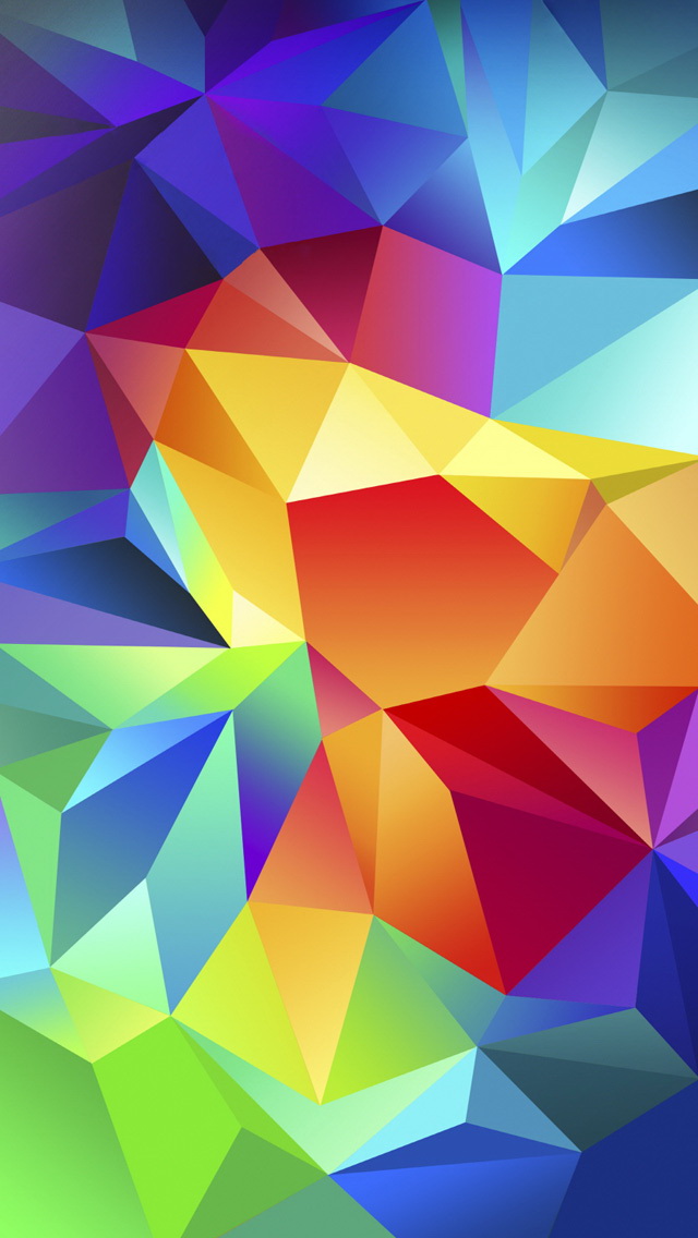 Colorful Polygons Wallpaper iPhone