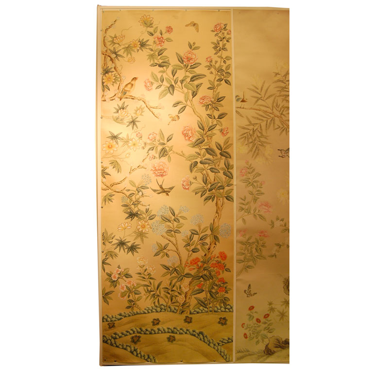 Chinoiserie Chic Framed Wallpaper Panels