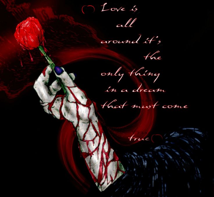 Love Mood Gothic Rose Blood Emo Dark Wallpaper