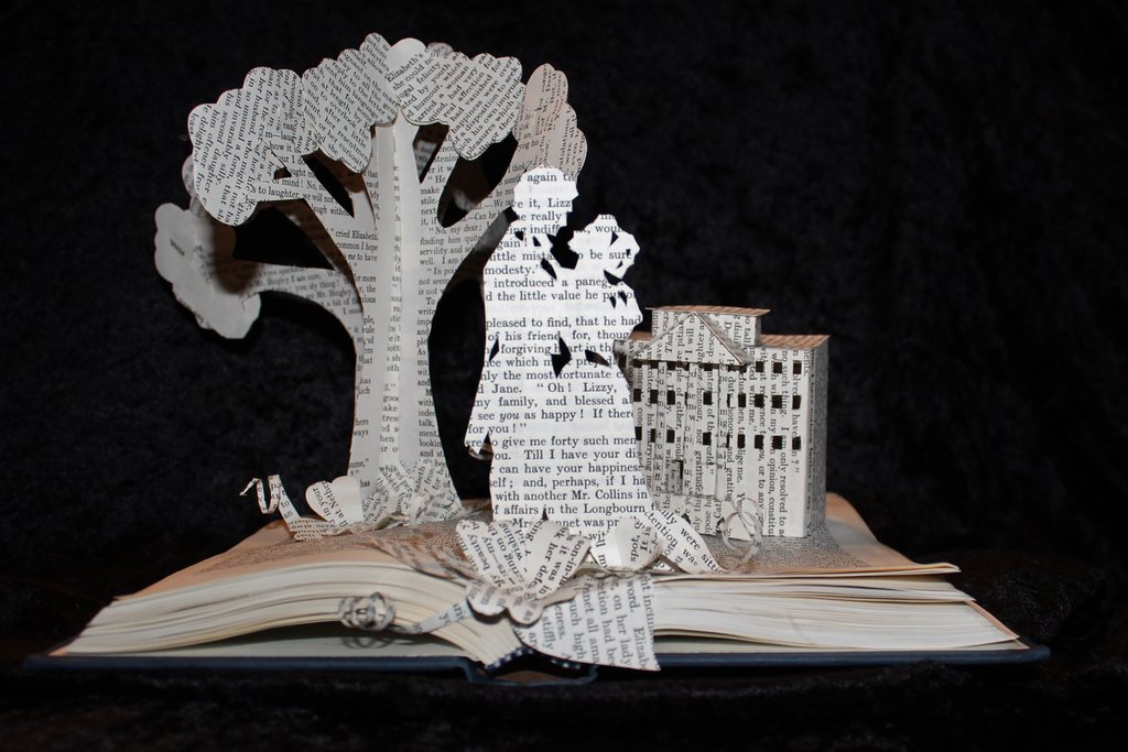 Pride And Prejudice Book Sculpture By Wets