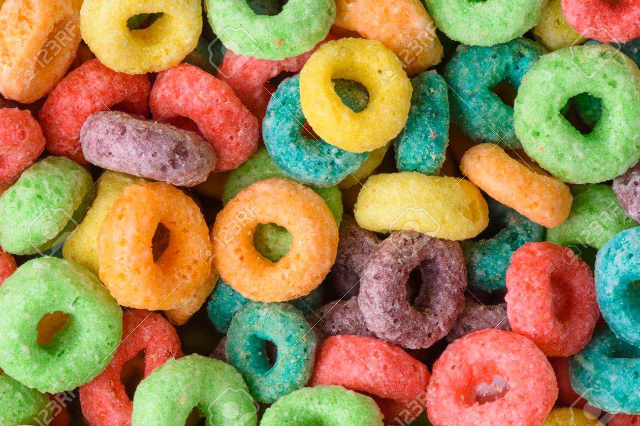 Cereal Background Colorful Breakfast Food Stock Photo Picture