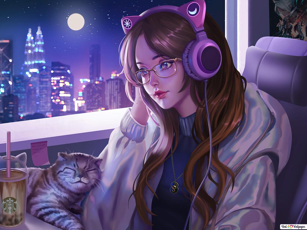 Cat Gamer Anime Girl With Headphones Hot Sex Picture