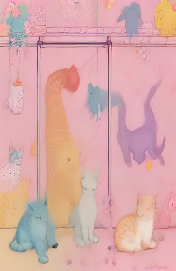 Cute Cat Drawings Wallpaper