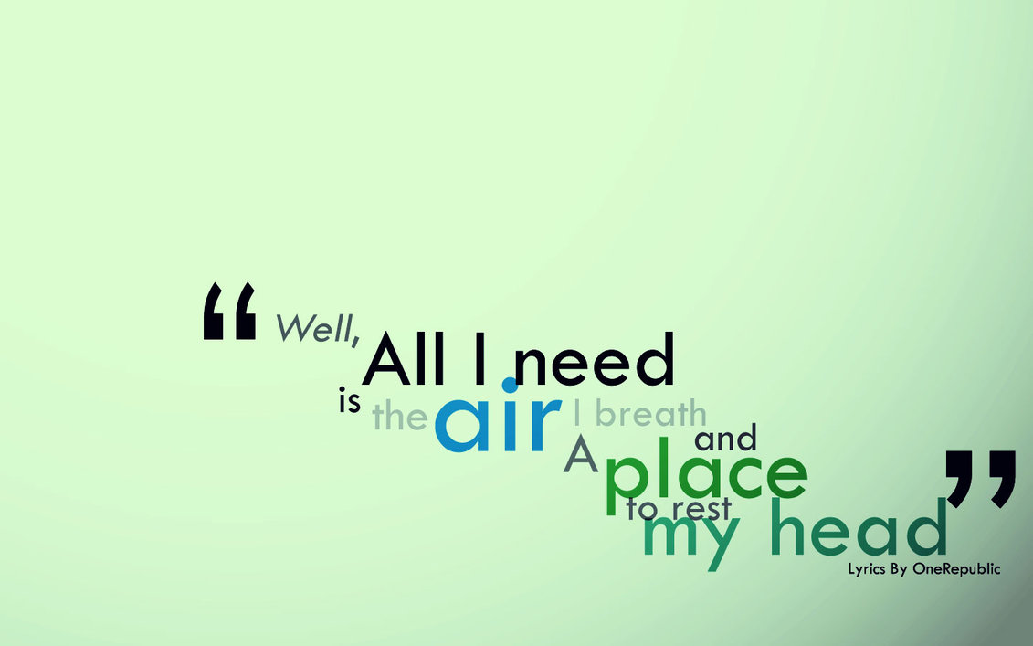 All I Need Wallpaper By Philharmonique