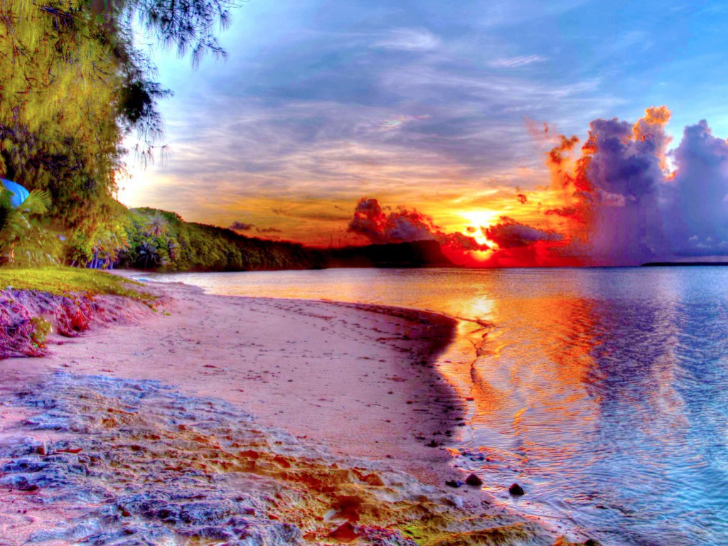 Beautiful Beach Sunset Wallpaper