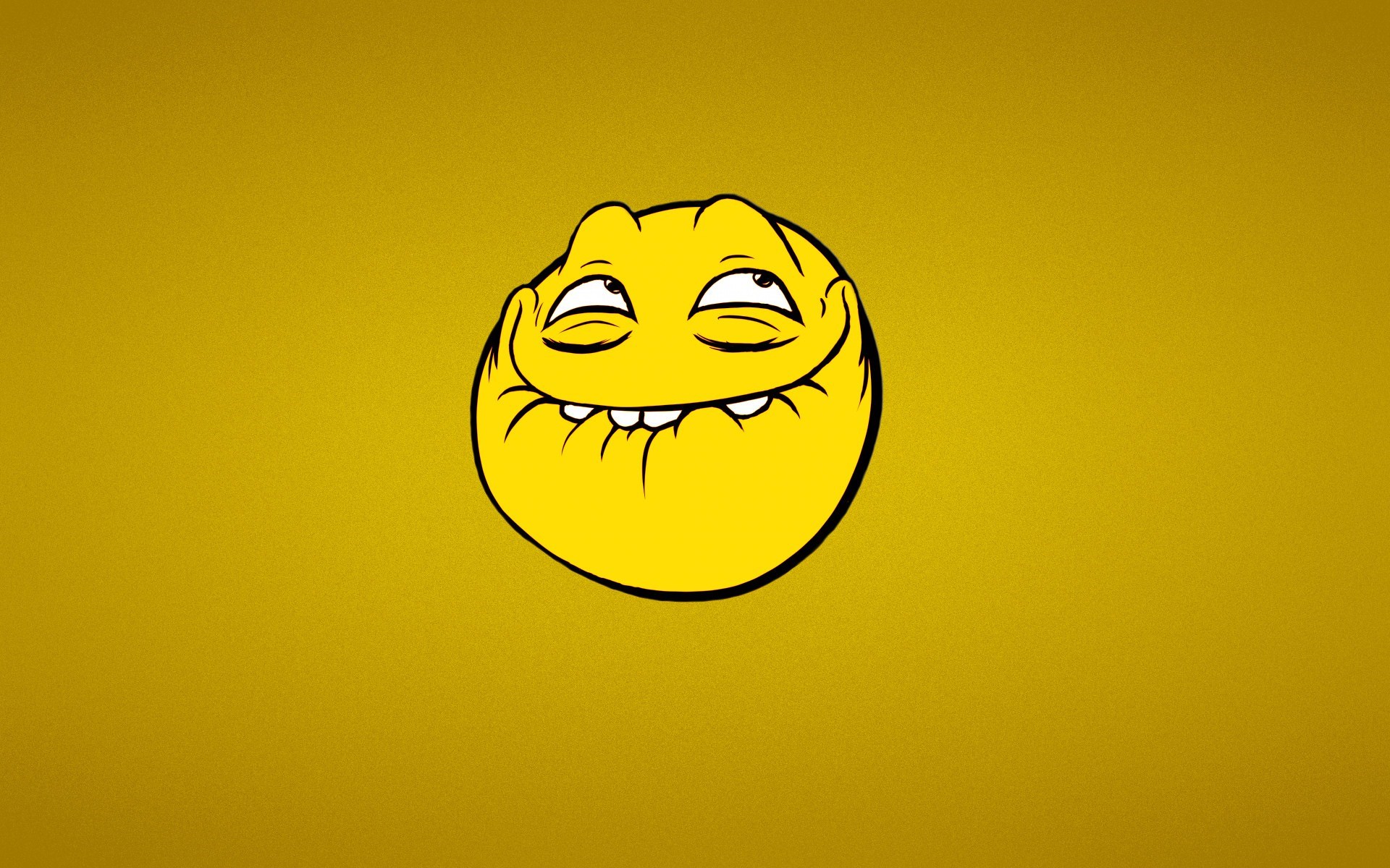 Smile Trollface Yellow Cartoon