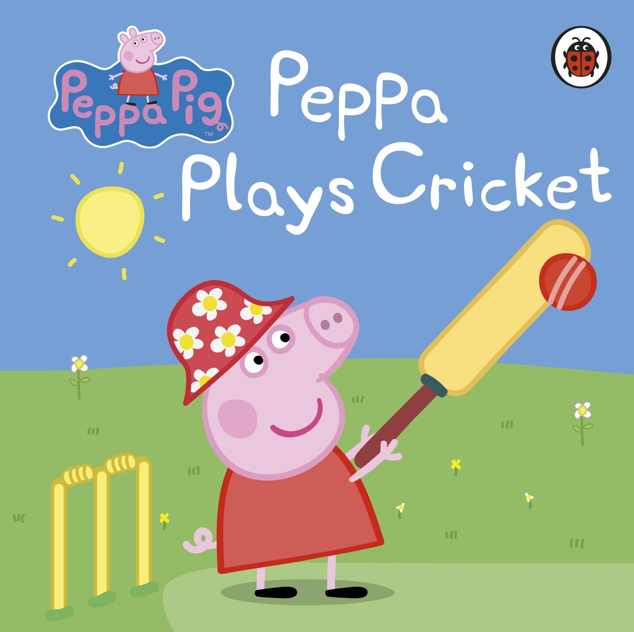 Peppa Pig playing cricket