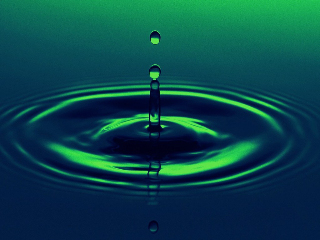 Hd Wallpaper Green Water Drop
