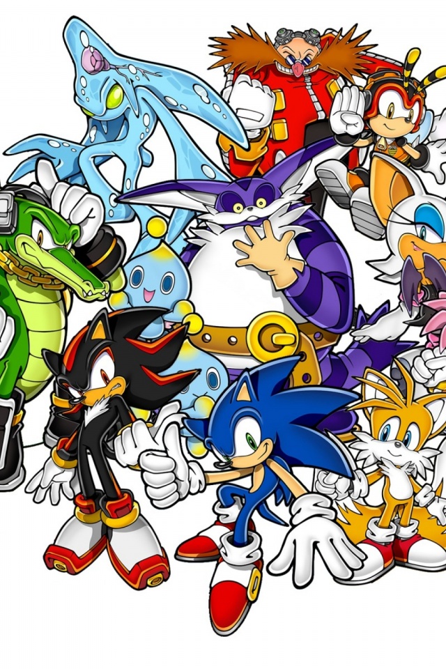640x960 Sonic the Hedgehog and Friends Iphone 4 wallpaper