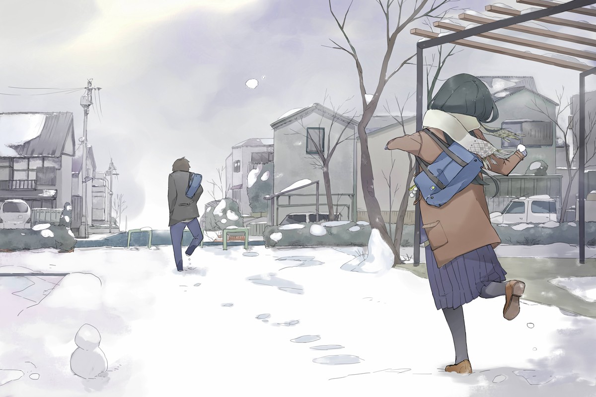 Japan Winter Wallpaper 1200x800 Japan Winter Season Artwork Anime