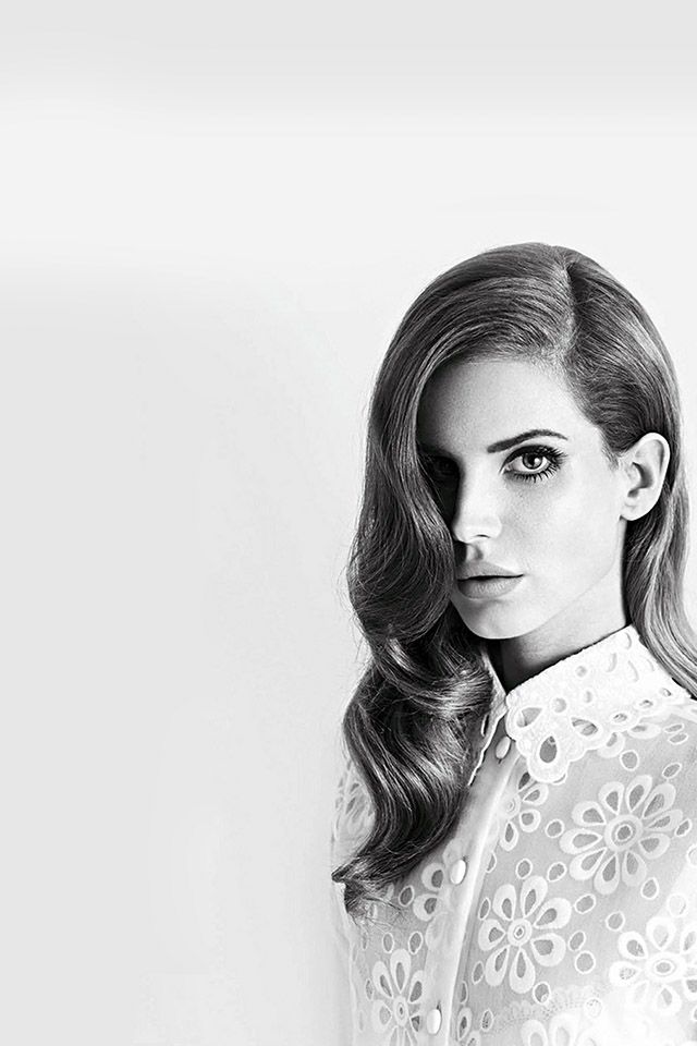 Ios7 Apple Wallpaper Lana Del Rey Bw iPhone4 Photo