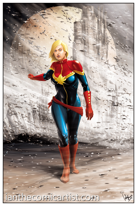 Captain Marvel Carol Danvers By Tower Raven