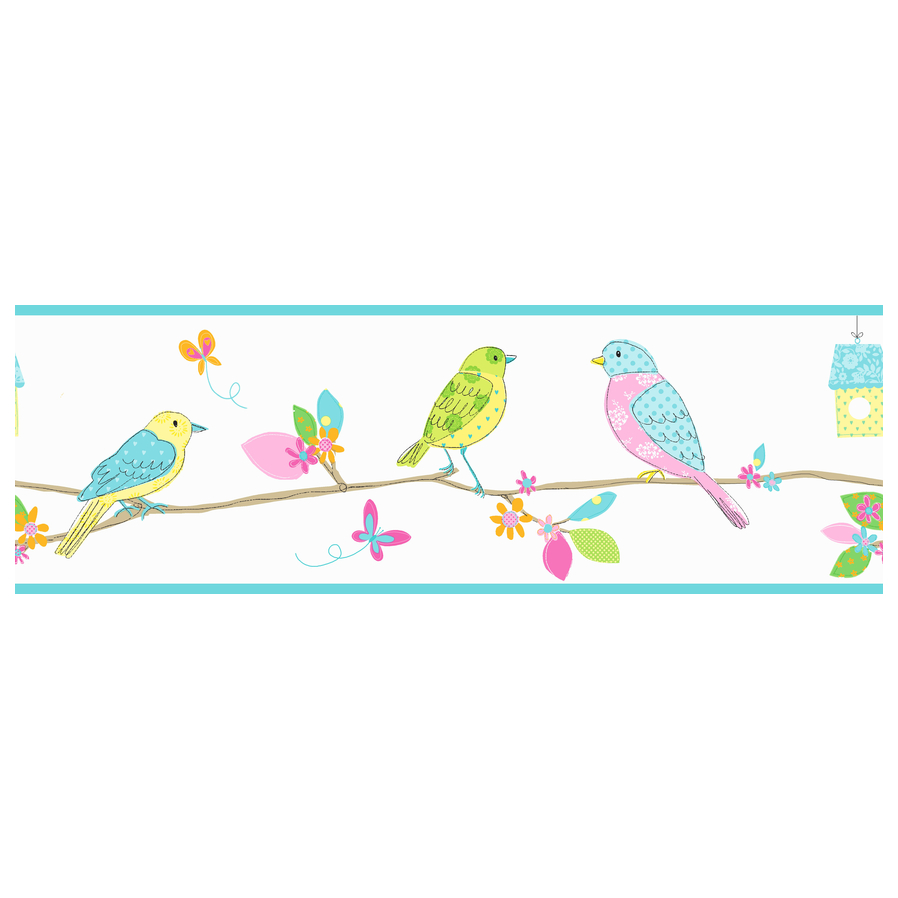 Free download Details about Bright Birds Butterfly Wallpaper Border