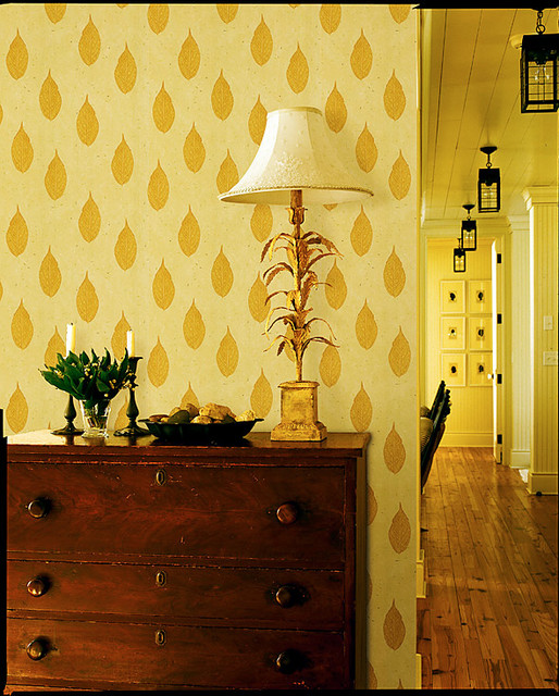 Yellow Wallpaper Traditional Hall Other Metro By Brewster Home