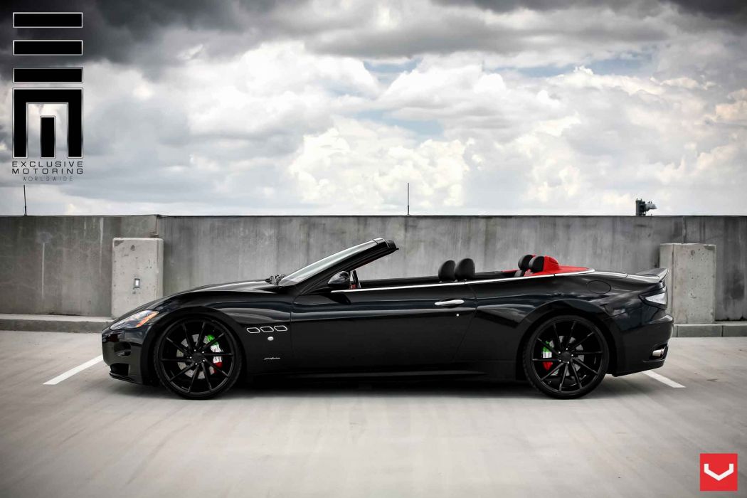 Vossen Wheels Mazerati Grancabrio Tuning Black Wallpaper