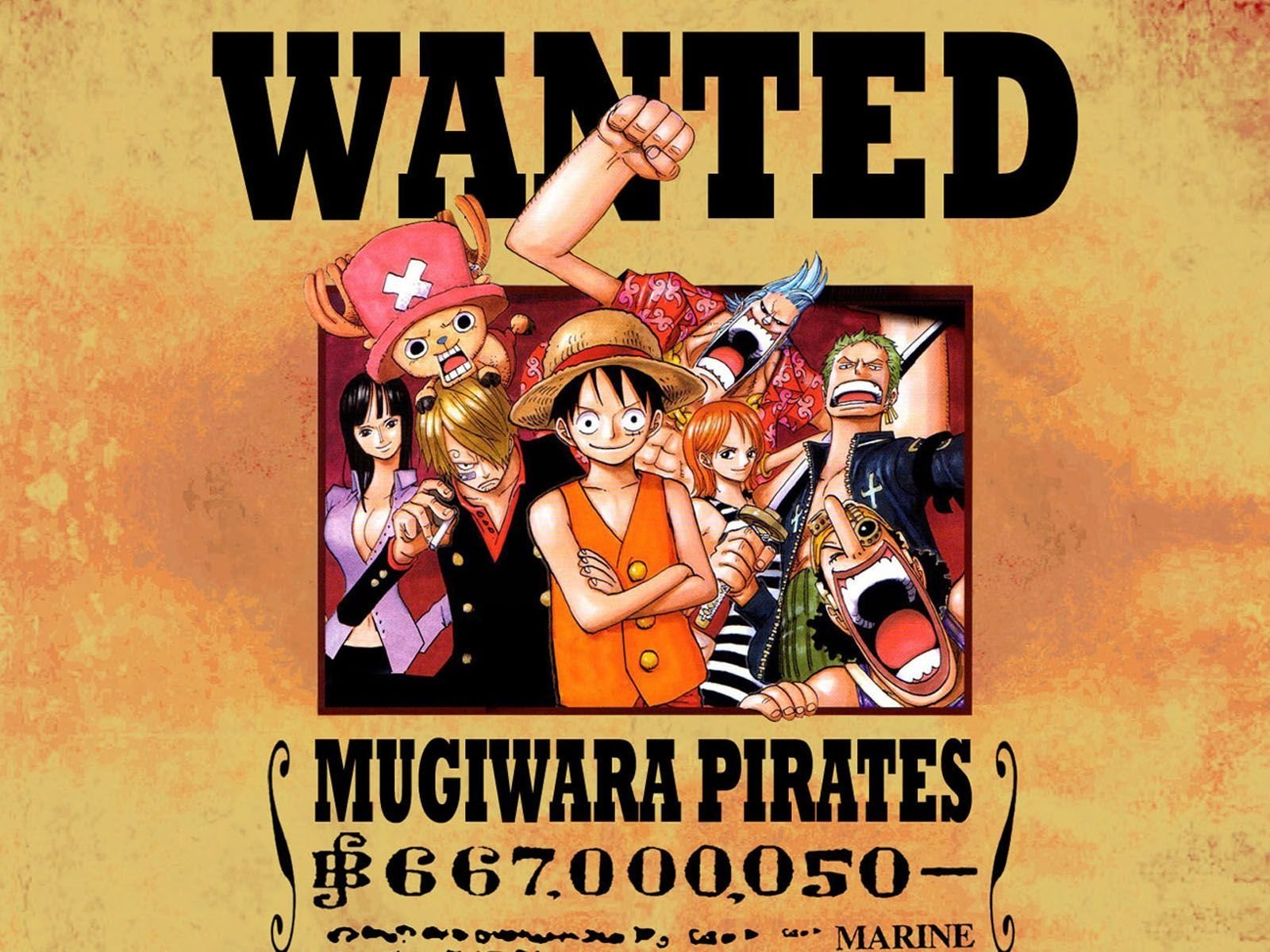 Wanted Poster Of The Straw Hats Wallpaper And Background Image