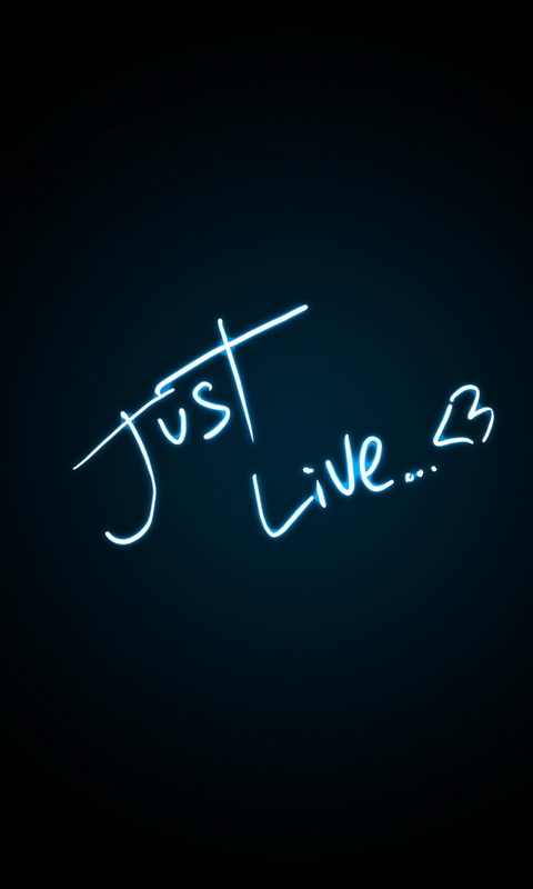 Just Live Phone Wallpaper Black Mobile HD