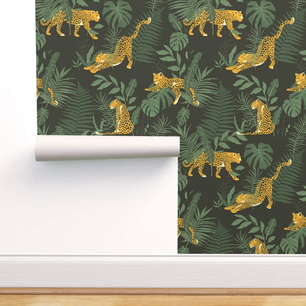 Spoonflower Peel And Stick Removable Wallpaper Forest Tropical
