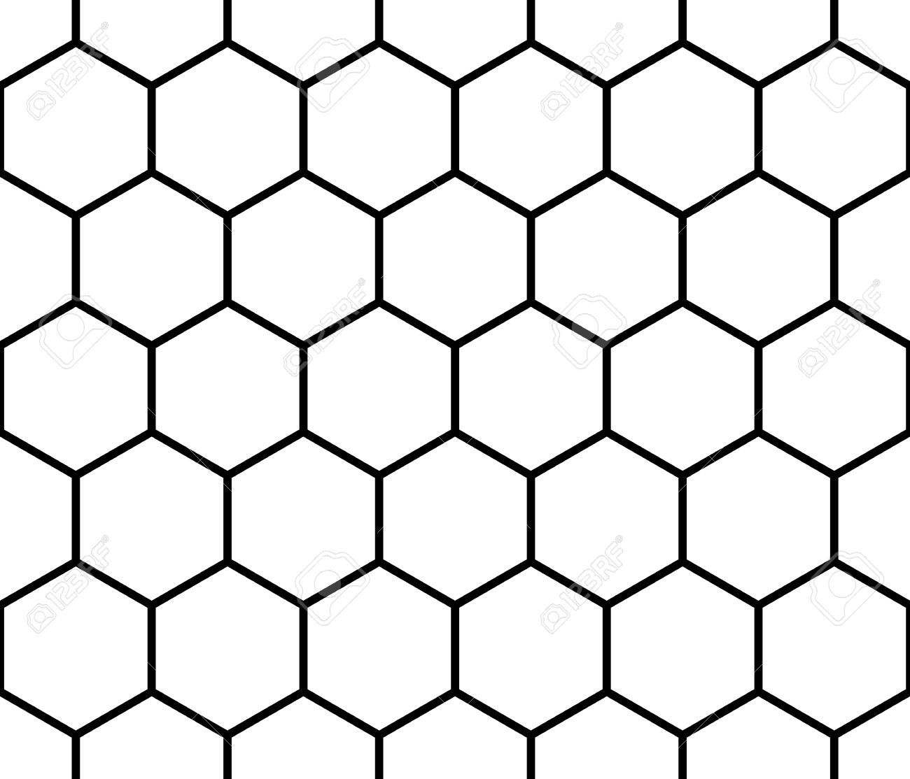 Seamless Monochrome Pattern Background With Octagon Shapes