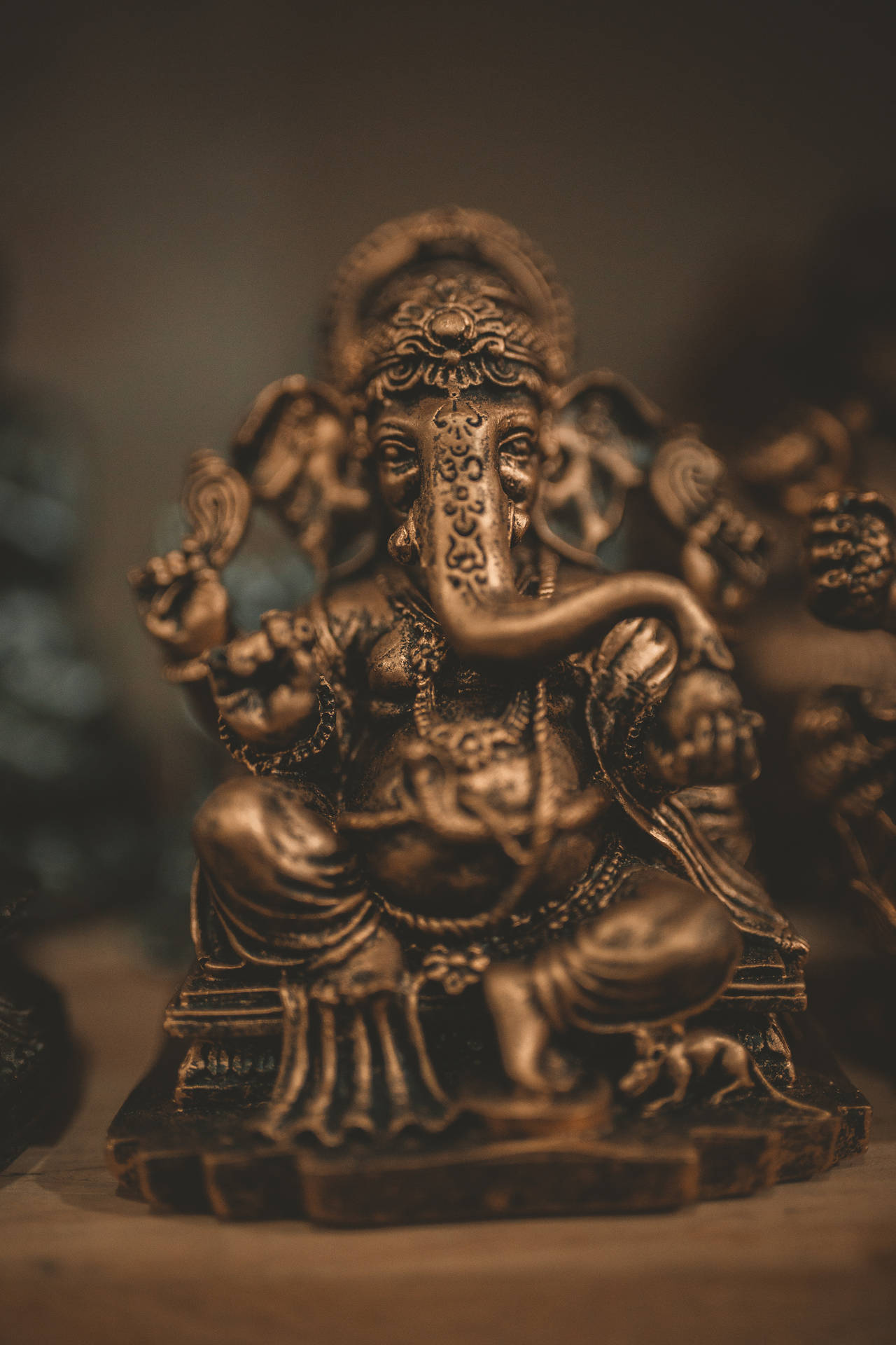 Metallic Ganesh Mobile Wallpaper