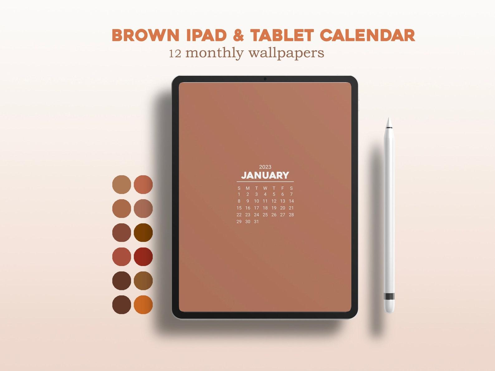 Agauo On X Minimalist Brown Digital Calendar Wallpaper For