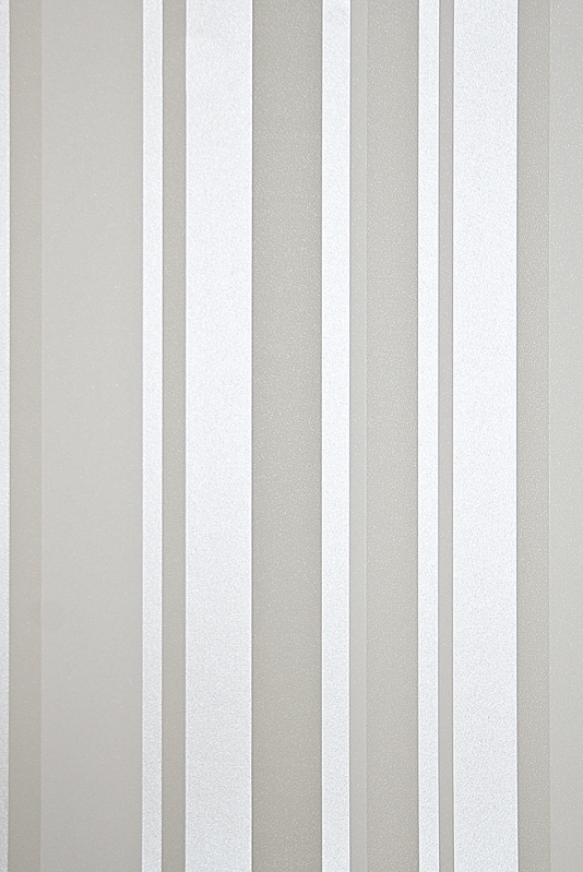 Stripe Wallpaper White Linen And Silver Metallic Irregular Striped
