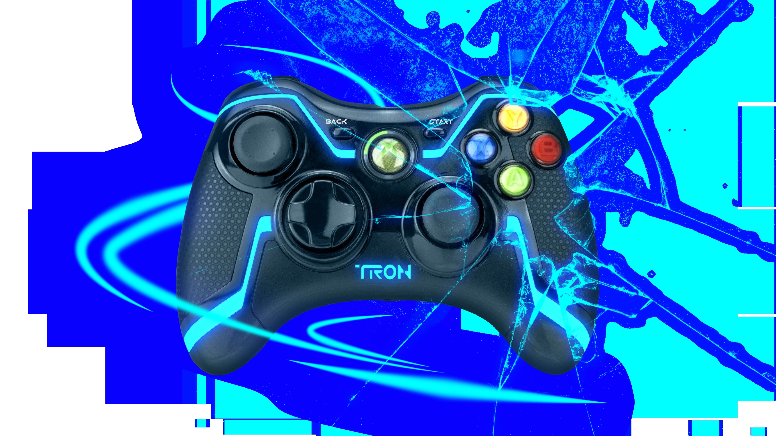 Video Games Xbox Transparent Tron Controllers