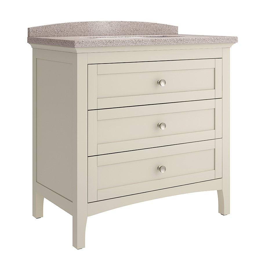 Allen Roth Wrest Park Cream Bathroom Vanity With Cultured Marble Top