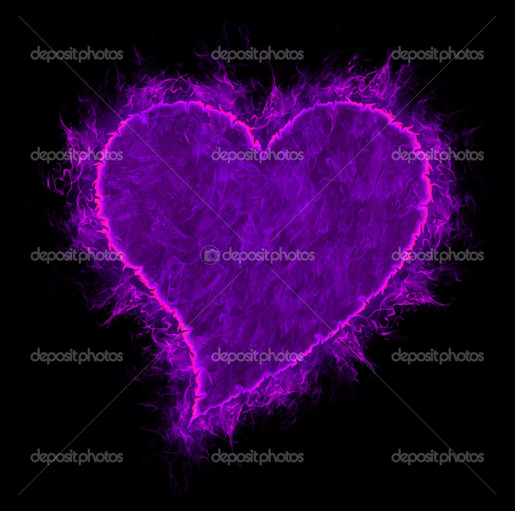 Black And Purple Hearts Background