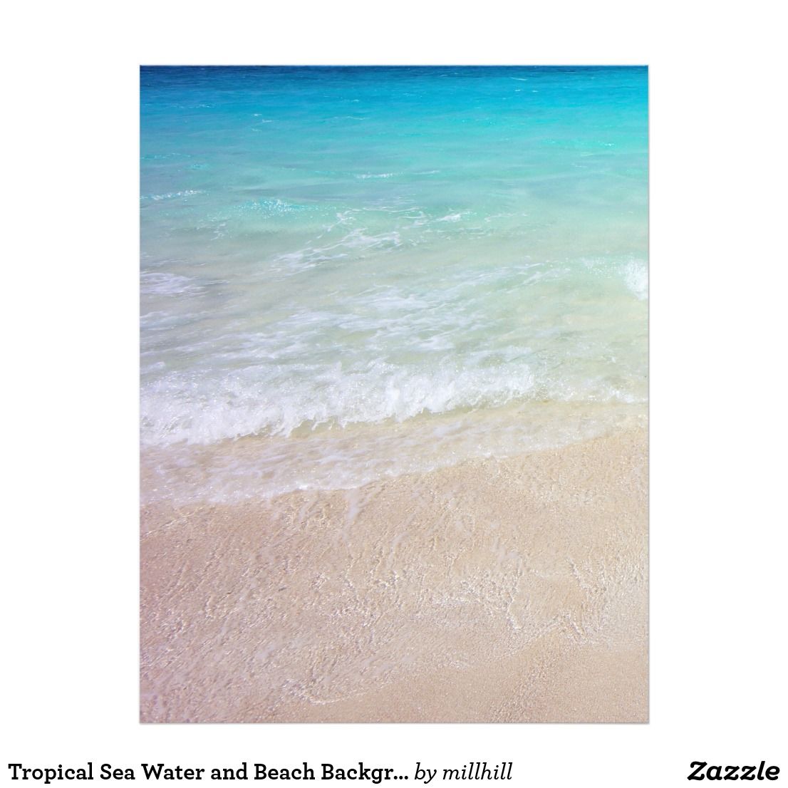 Tropical Sea Water And Beach Background Paper