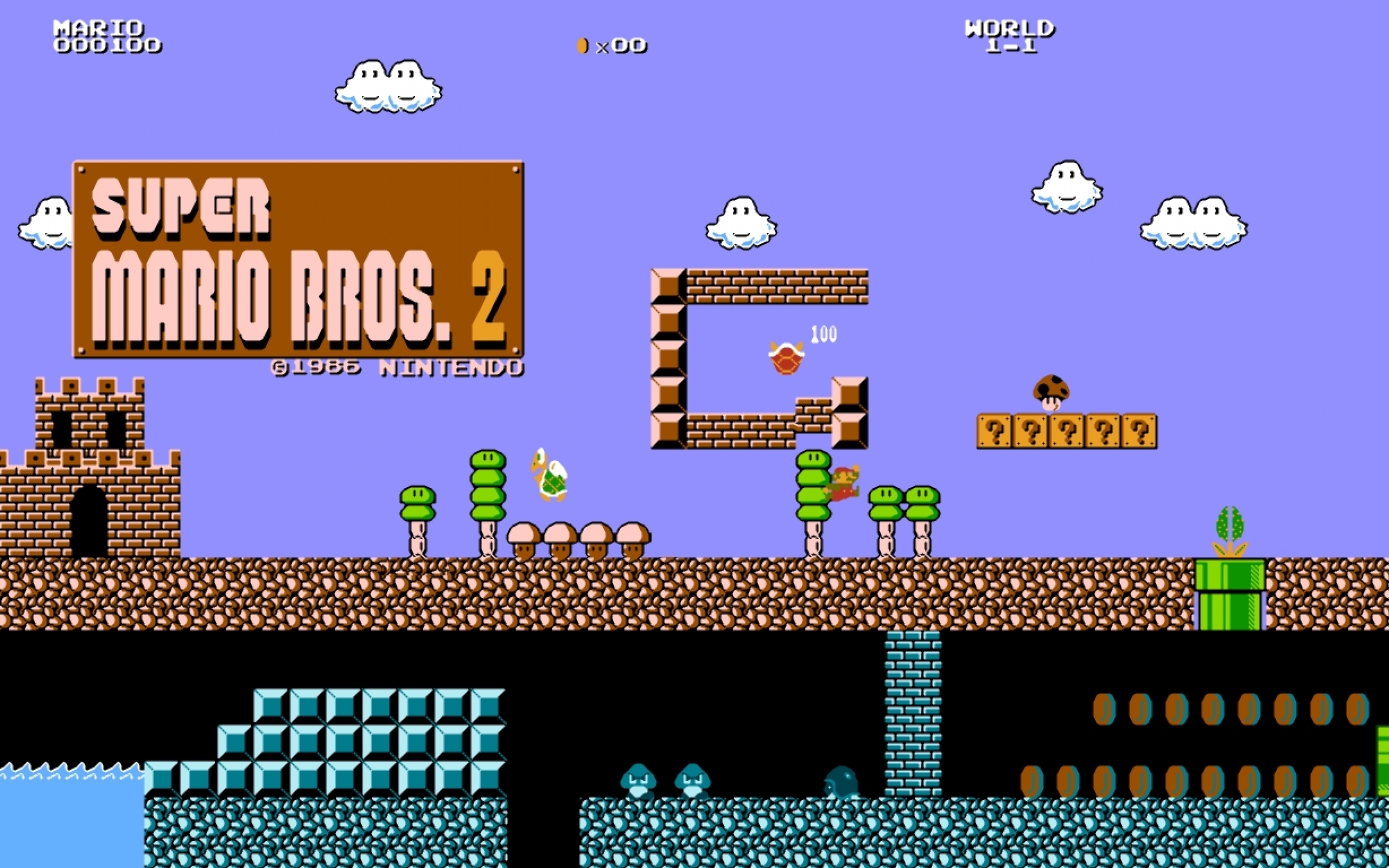 Nintendo Video Games Castles Mario Super Bros Bricks