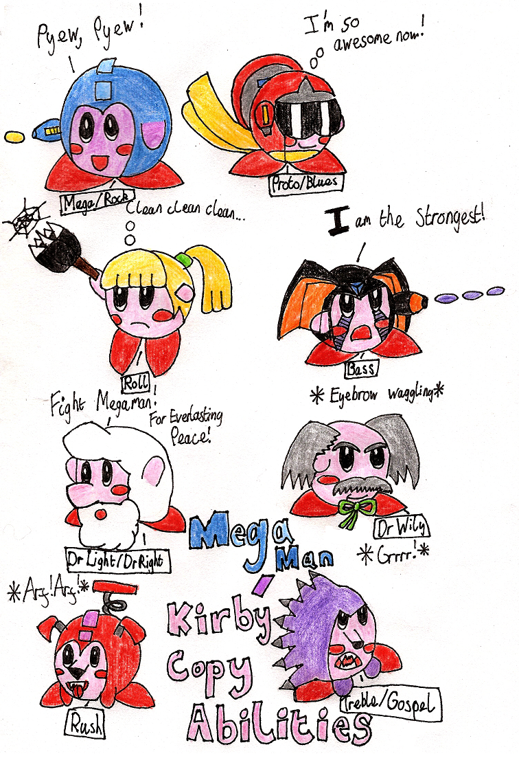 Mega Man Kirby Copy Powers by Shadow da Hedgie