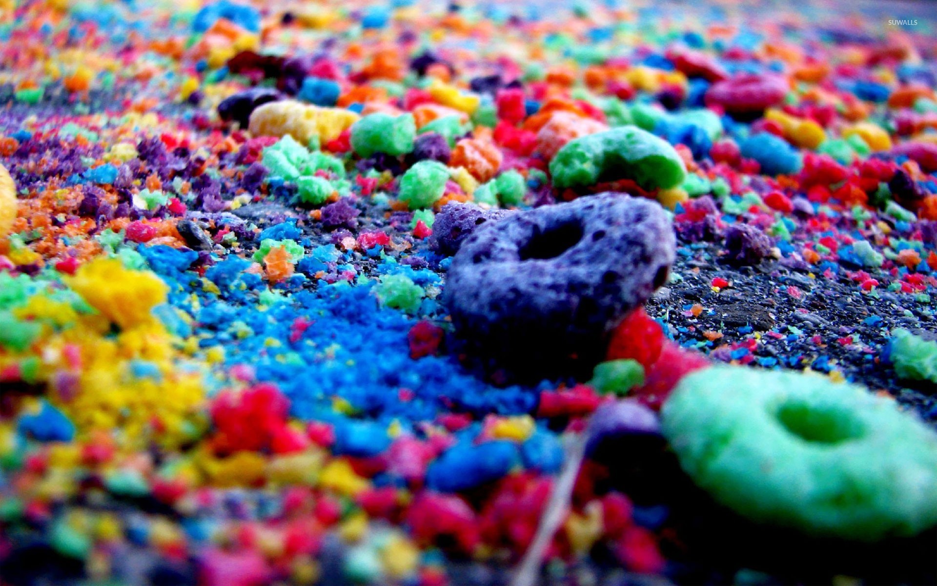 Photo Colorful Cereal Food Blueberries