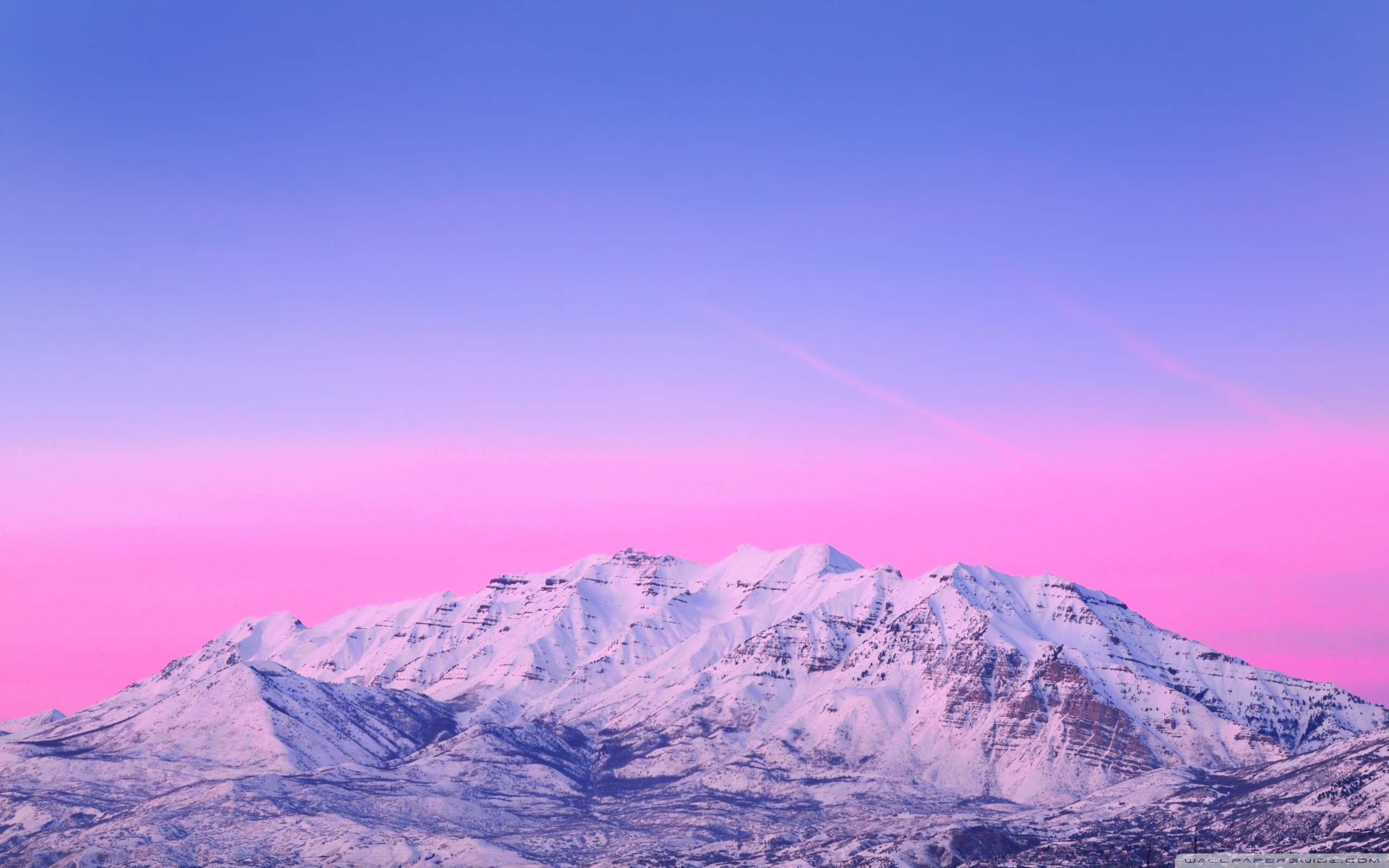 Mount Timpanogos Pink Sunset 4k HD Desktop Wallpaper For