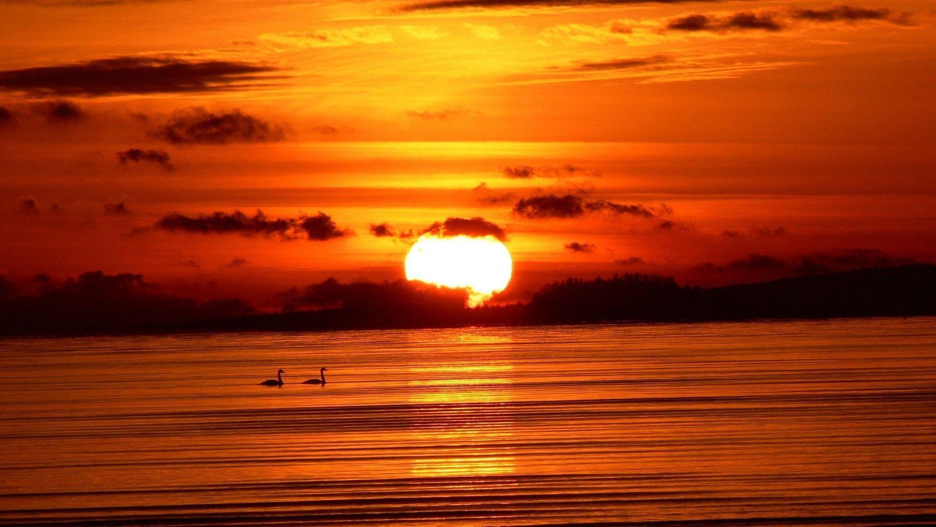 Beach Sunset Background HD Wallpaper Flip