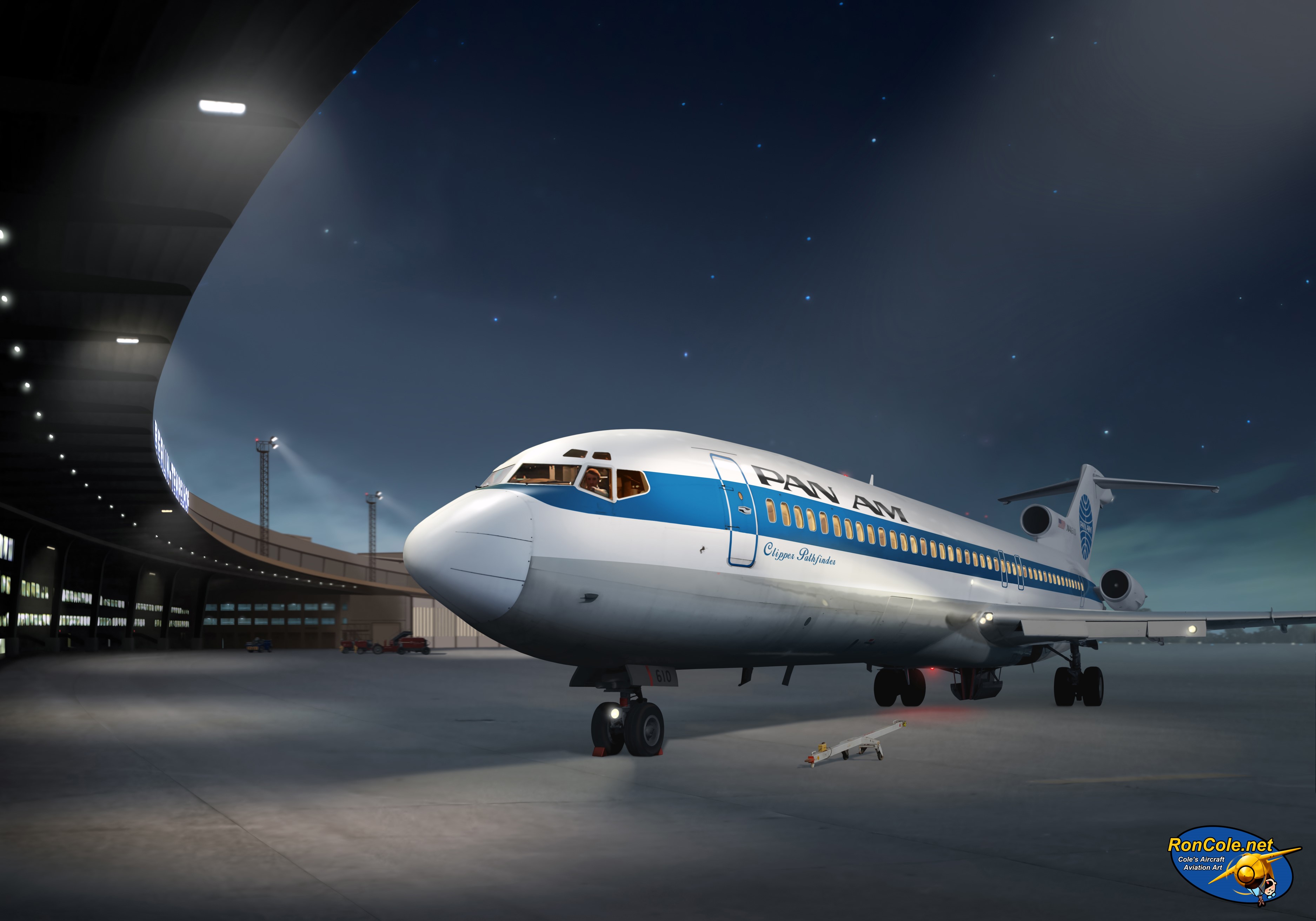 Pan Am Boeing At Berlin Tempelhof Airplane Painting