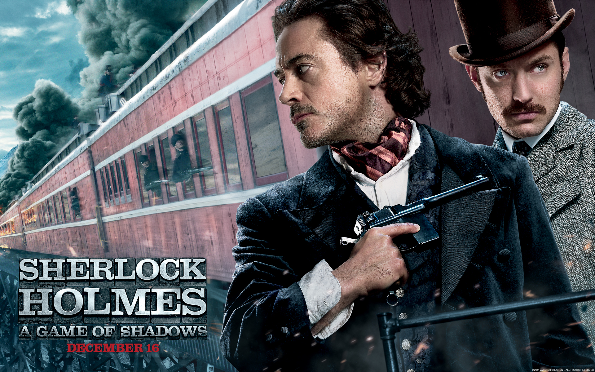 Sherlock Holmes A Game Of Shadows Gets New Poster And Wallpaper