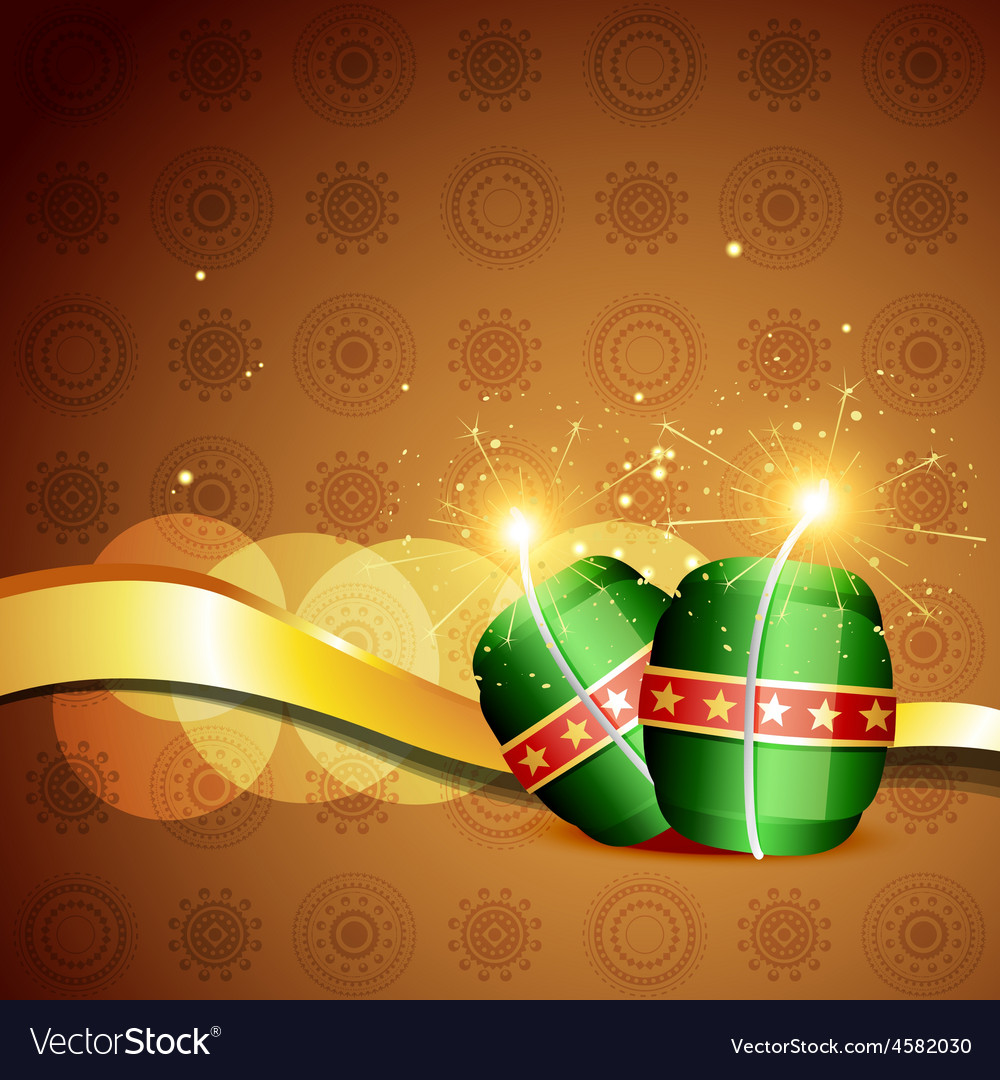 Free download Diwali crackers background Royalty Free Vector Image