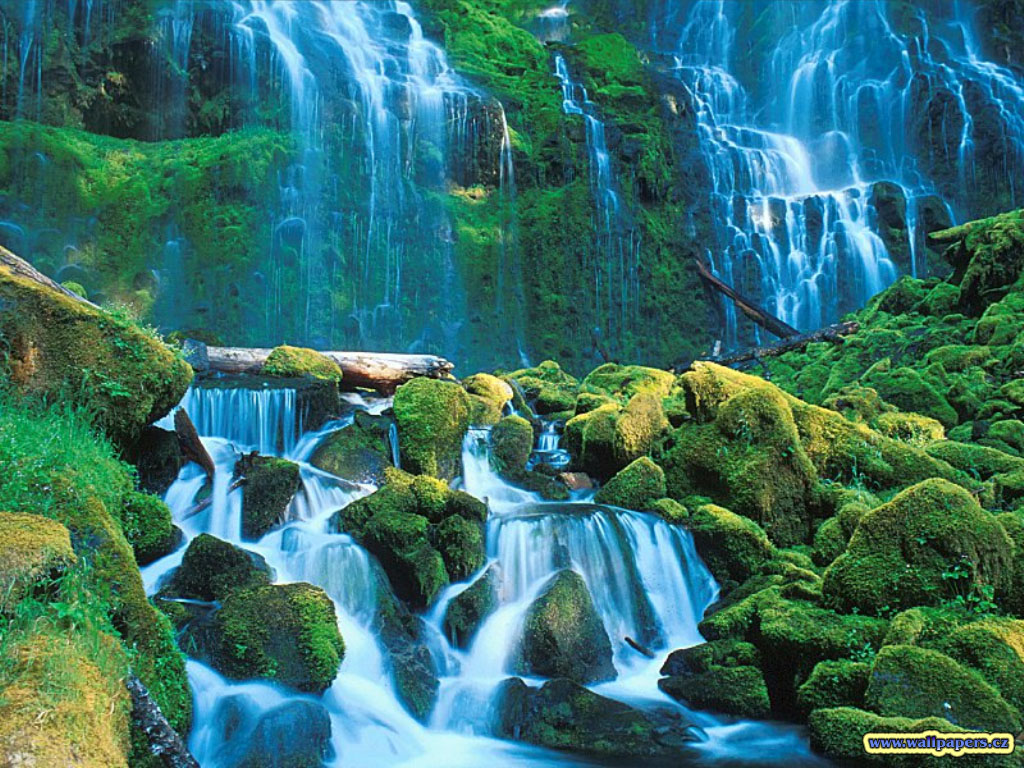 Green Waterfall Wallpaper Nice