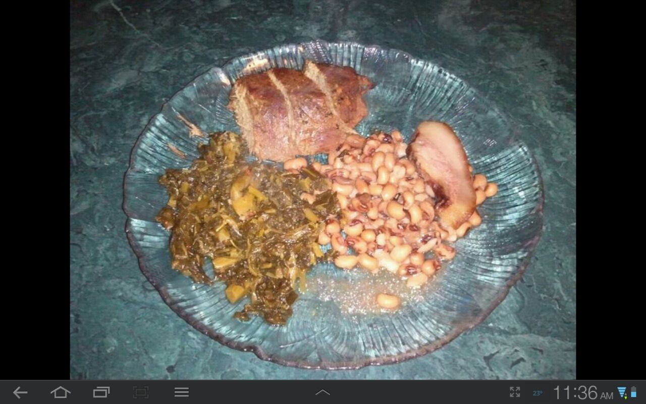 New Year S Day Meal Black Eyed Peas Hog Jaw Roast Beef