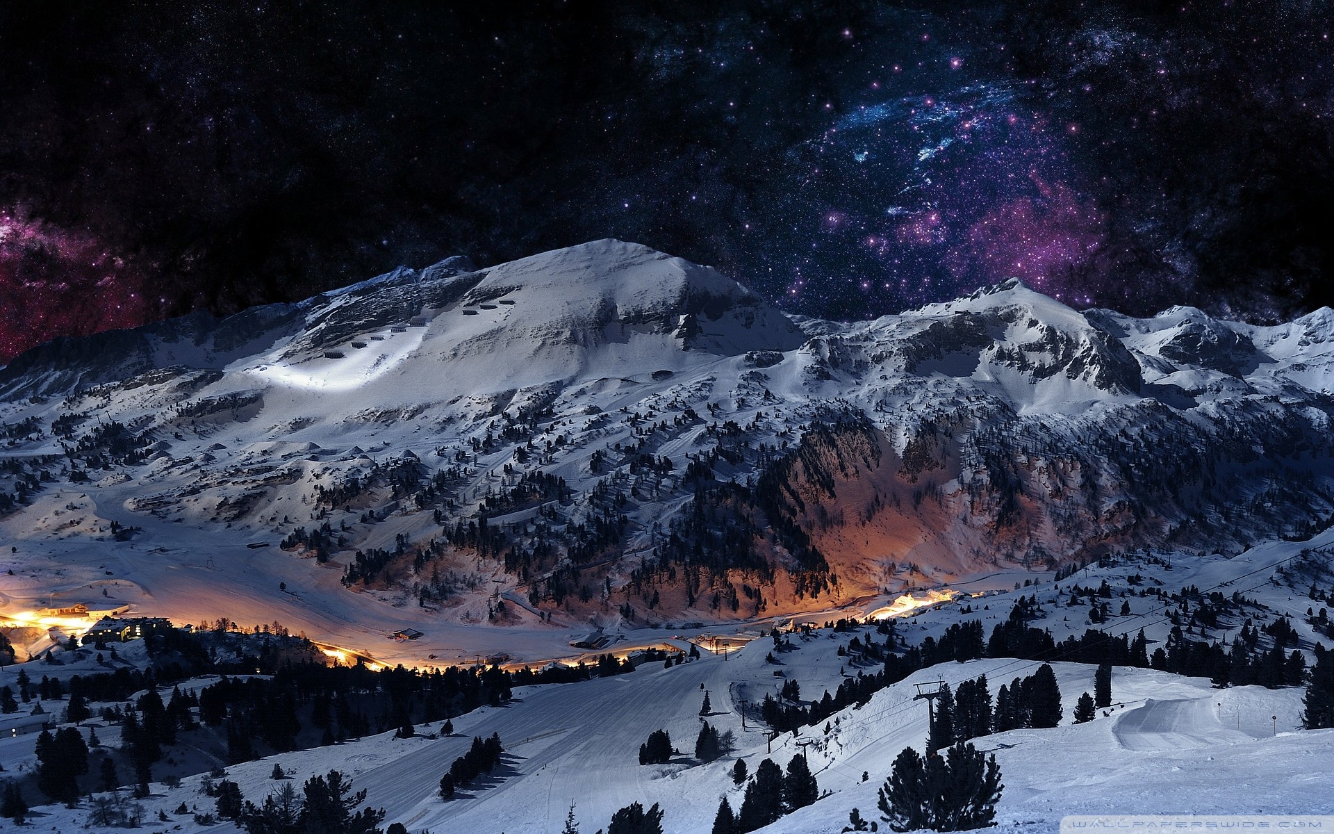 Free Night Sky Snow phone wallpaper by murrdur
