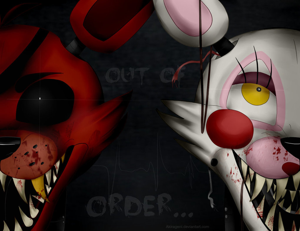 Fnaf Foxy And Mangle By Akirageni