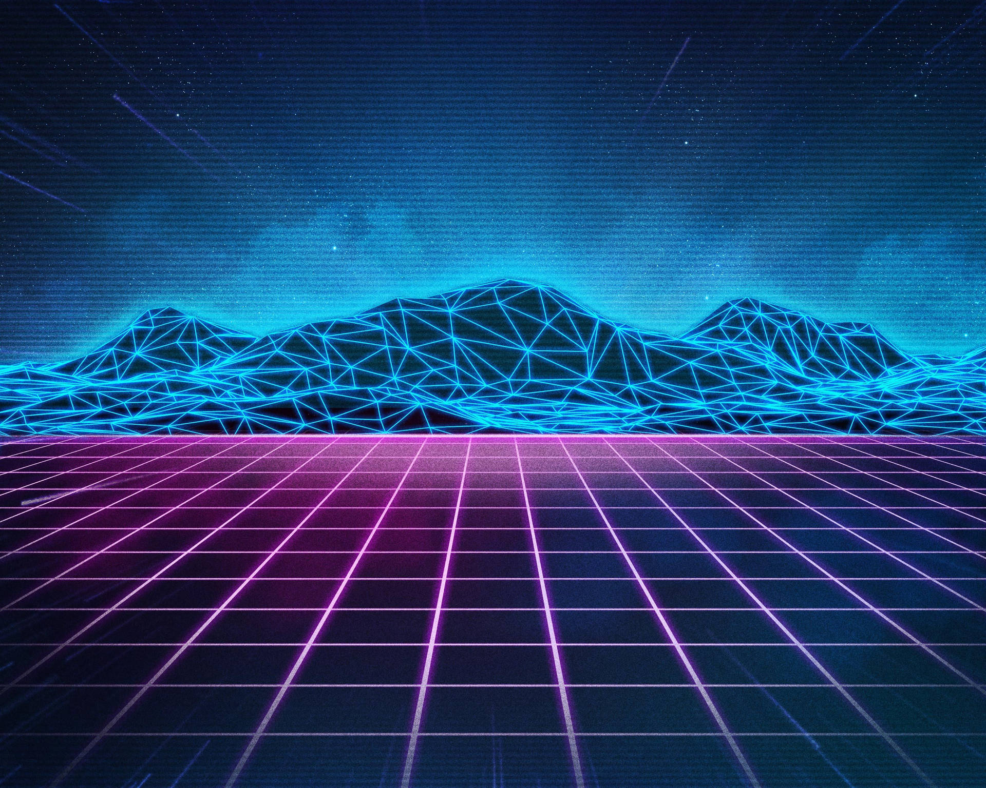 Neon Blue Aesthetic Wallpaper
