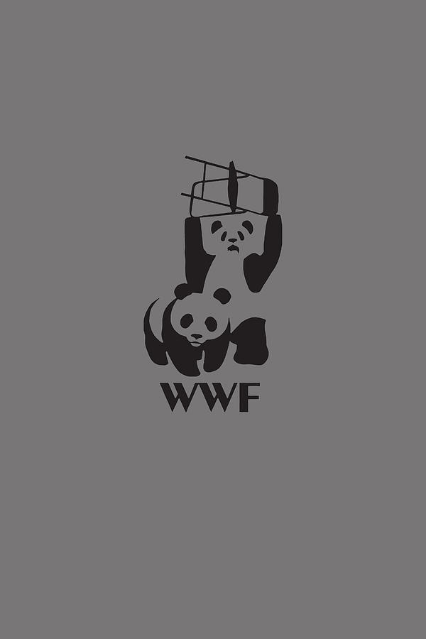 Panda Hit Wwf Funny Logo Digital Art By Fabian Canavaro Fine