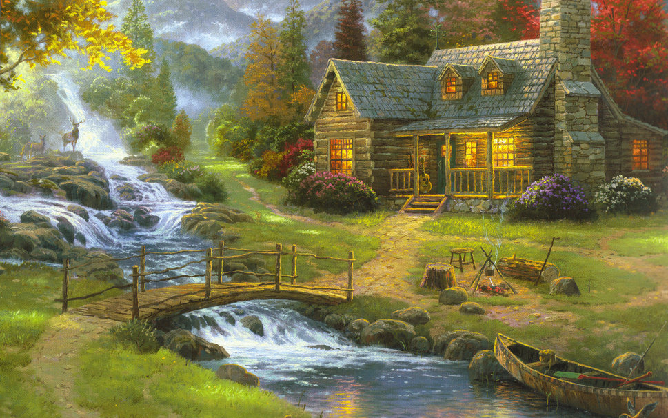 Thomas Kinkade Wallpaper and Screensavers WallpaperSafari