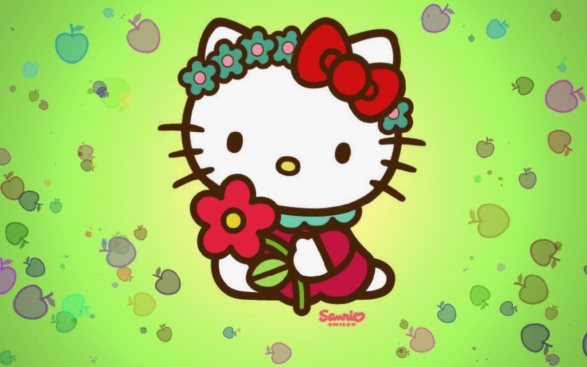 Gambar Wallpaper Hello Kitty Hijau Dp