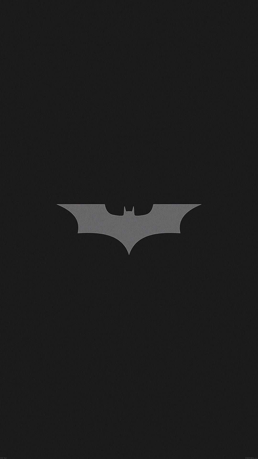 Batman Aesthetic Plain Dark Grey Logo Wallpaper